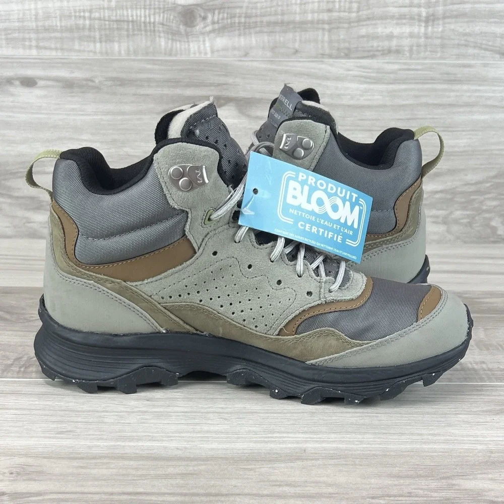 Merrell Speed Solo Mid J037859 Men's 9 Fog Suede Waterproof Hiking Boots DDK290